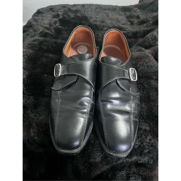 Allen Edmonds Concord Monk Strap Dress Shoes 12 D Black Leather main image 4